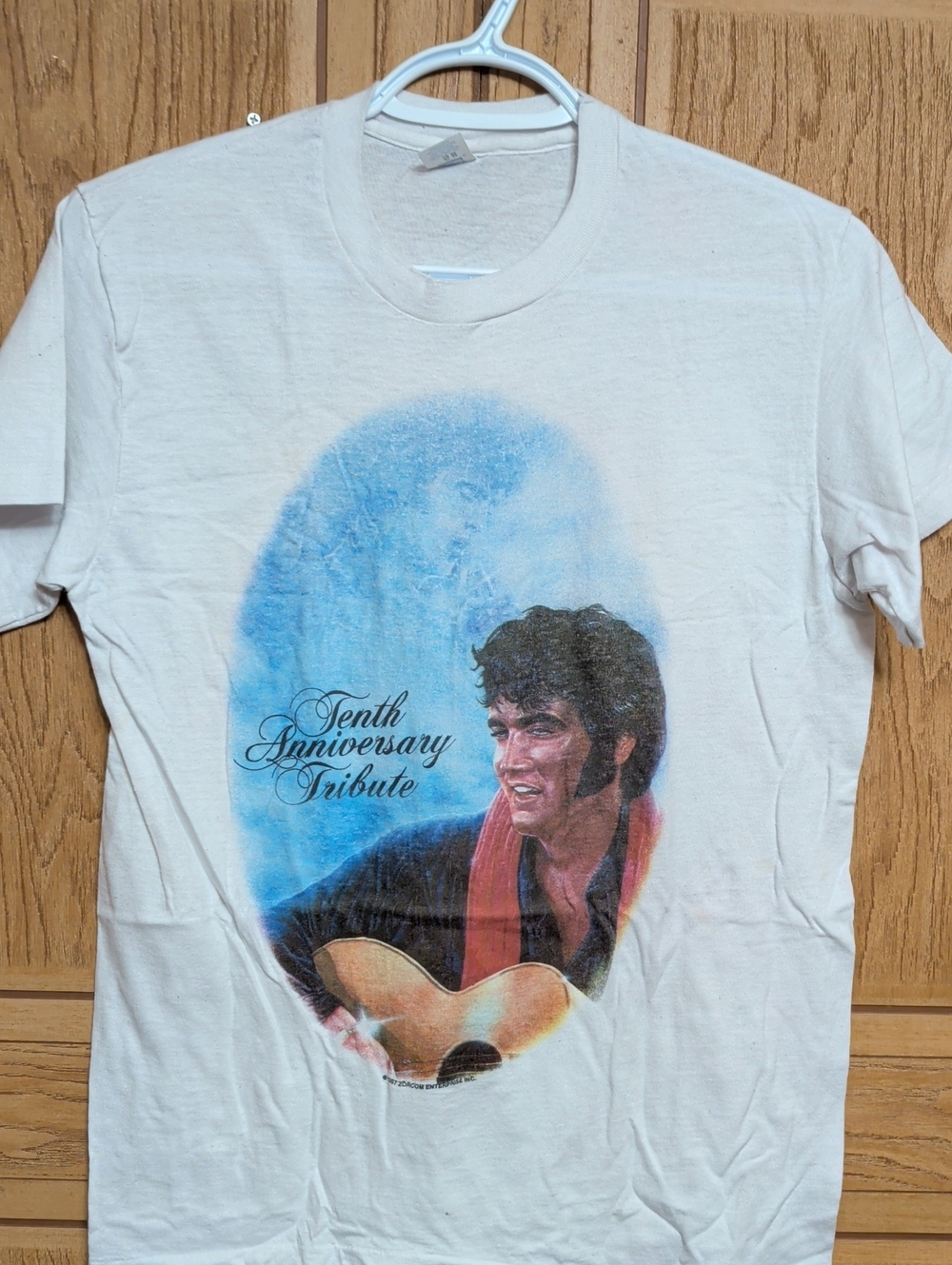 Vintage 1987 Elvis Presley 10th Anniversary Tribute T-Shirt Made in USA Small
